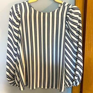 Navy striped blouse - Loft